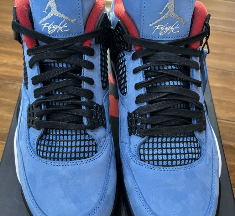 Air Jordan 4 Retro Travis Scott University Blue Cactus Jack