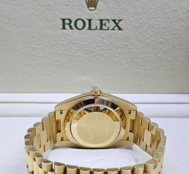 Rolex Day-date 40 Black Dial With Baguette Diamonds