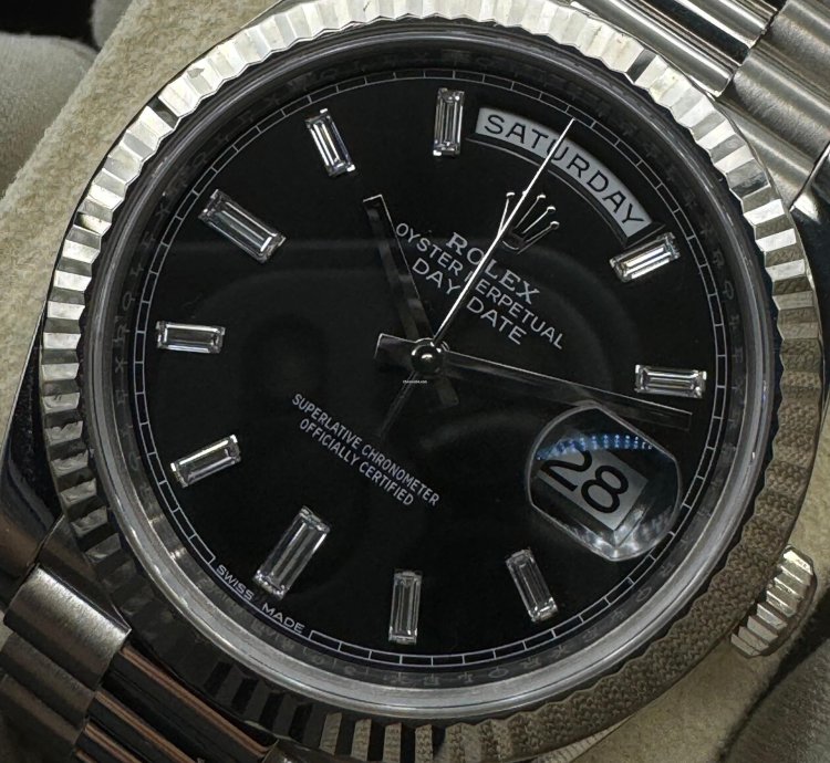 Rolex Day-date 40 Black Diamond Dial Unworn
