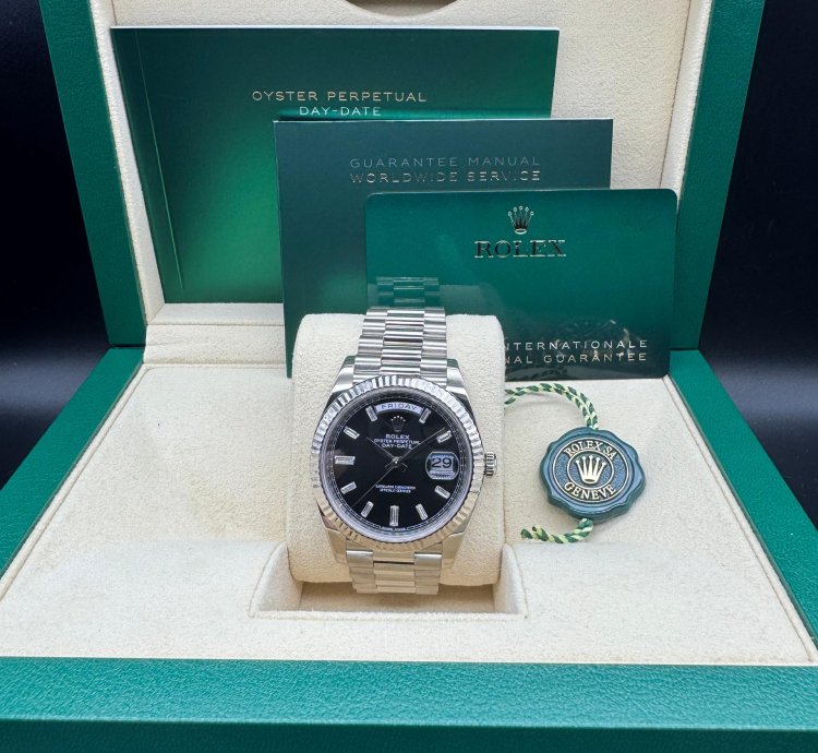 Rolex Day-date 40 Black Diamond Dial Unworn