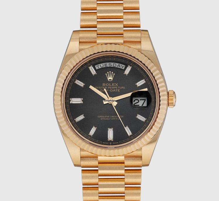 Rolex Day-date 40 Black Diamond Full Set Top Condition