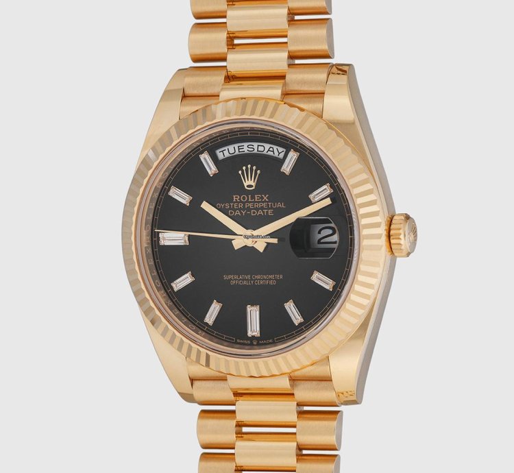 Rolex Day-date 40 Black Diamond Full Set Top Condition