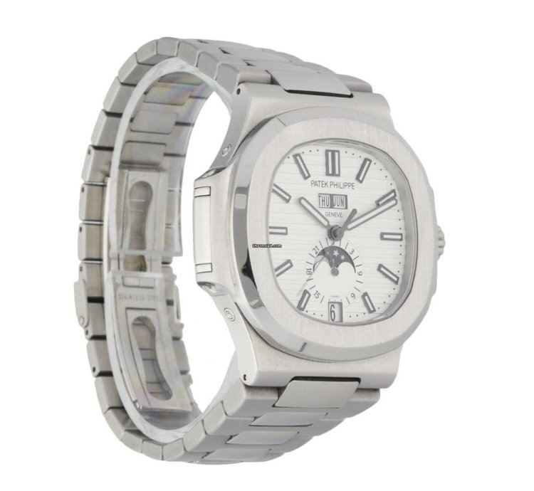 Patek Philippe Nautilus 5726 Annual Calendar Moon Phase Mens Watch Box Papers