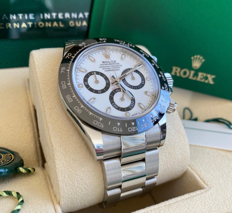 Rolex Daytona Cosmograph Daytona New 2023 White Panda Dial Black Ceramic Bezel - Stainless Steel