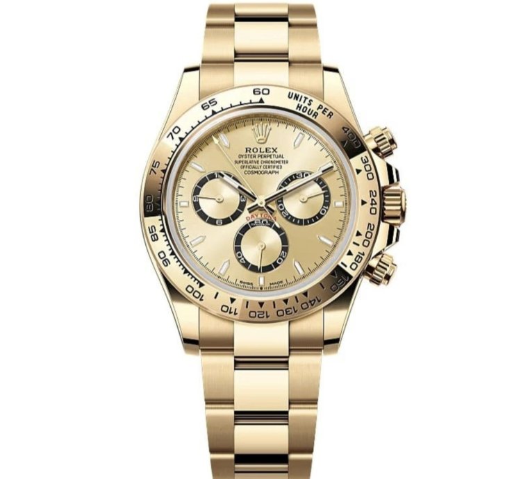 Rolex Daytona Cosmograph Daytona New 2025 18k Yellow Gold Champagne Dial Oyster Bracelet