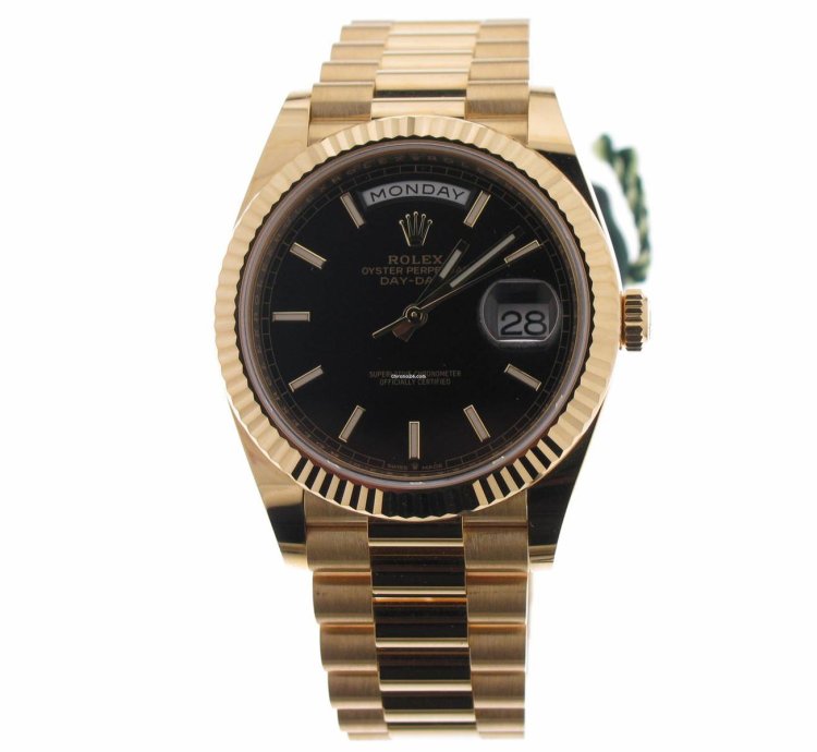 Rolex Day-date 40 Black Index Dial 228238