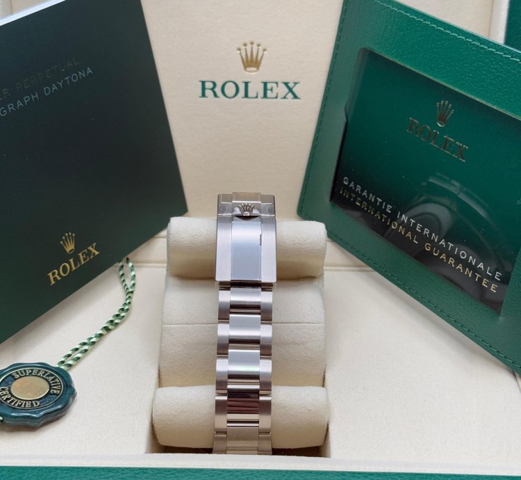 Rolex Daytona Cosmograph Daytona New 2025 Black Diamond Dial Silver Subdial White Gold Oyster Bracelet