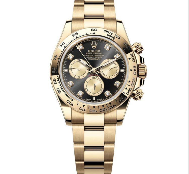Rolex Daytona Cosmograph Daytona New 2025 Bright Black Diamond Dial Yellow Gold Oyster Bracelet
