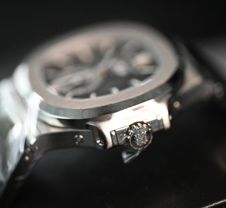Patek Philippe Nautilus 5726a Annual Calendar Moon Phases Stainless Steel Leather Strap