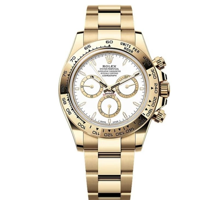 Rolex Daytona Cosmograph Daytona New 2025 White Dial 18k Yellow Gold Oyster Bracelet