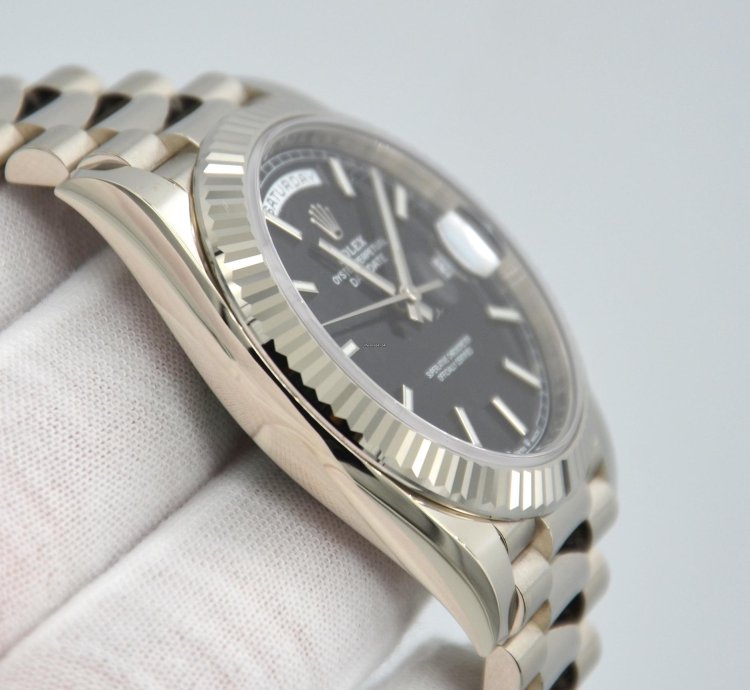 Rolex Day-date 40 Black Stick Dial
