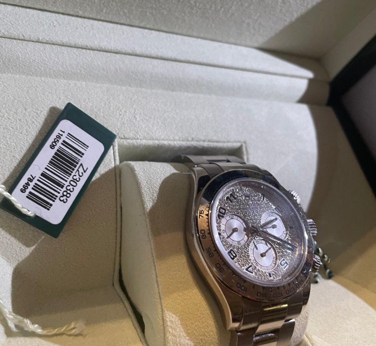 Rolex Daytona Cosmograph Daytona Or Blanc Cadran Diamant Coffret Et Certificat Origine