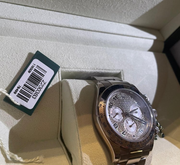 Rolex Daytona Cosmograph Daytona Or Blanc Cadran Diamant Coffret Et Certificat Origine