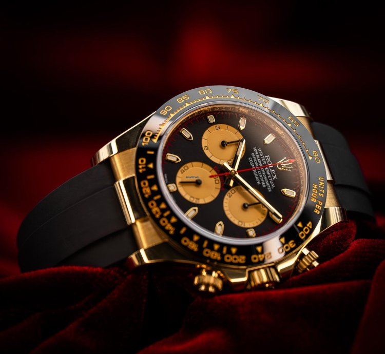 Rolex Daytona Cosmograph Daytona Paul Newman Yellow Gold Black Dial 116518ln Complete Set