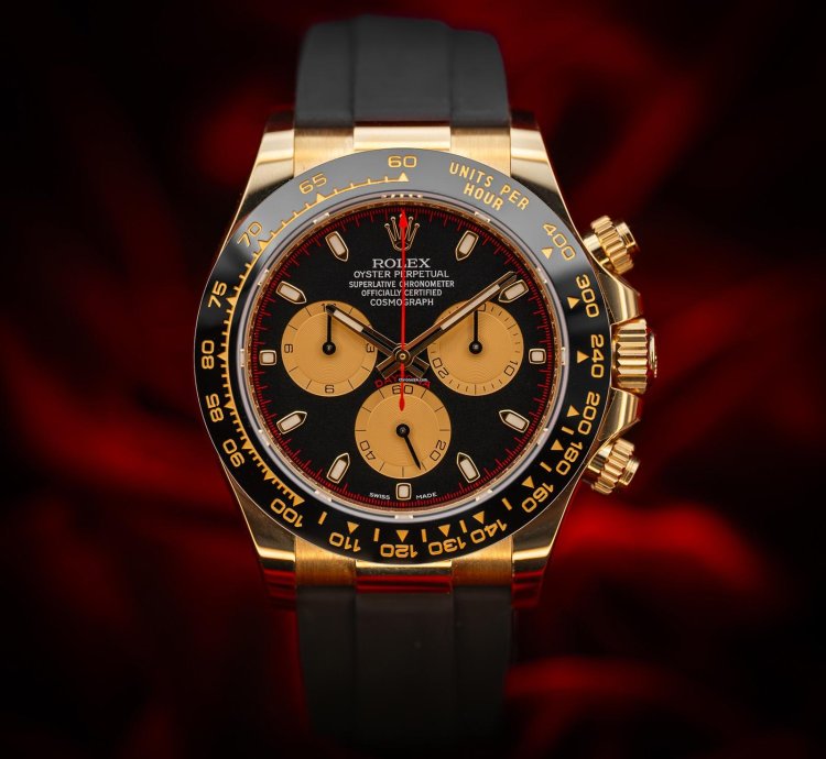 Rolex Daytona Cosmograph Daytona Paul Newman Yellow Gold Black Dial 116518ln Complete Set