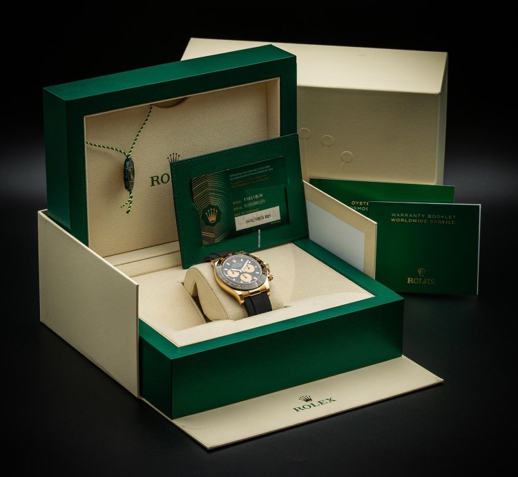 Rolex Daytona Cosmograph Daytona Paul Newman Yellow Gold Black Dial 116518ln Complete Set