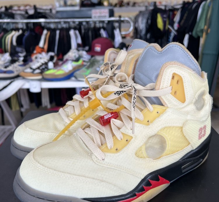 Air Jordan 5 Off White Sail Sz 10 2020