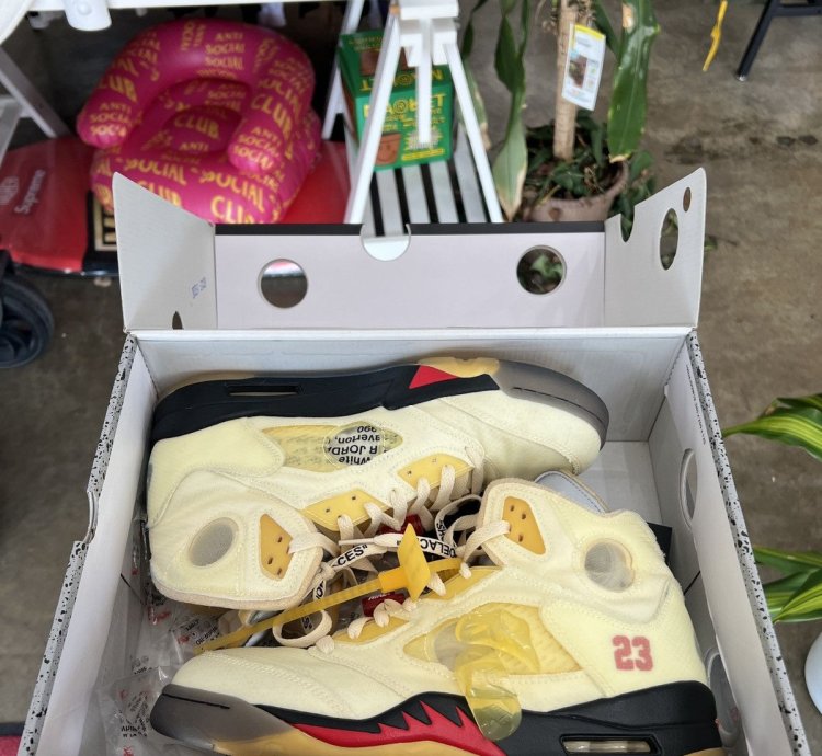 Air Jordan 5 Off White Sail Sz 10 2020