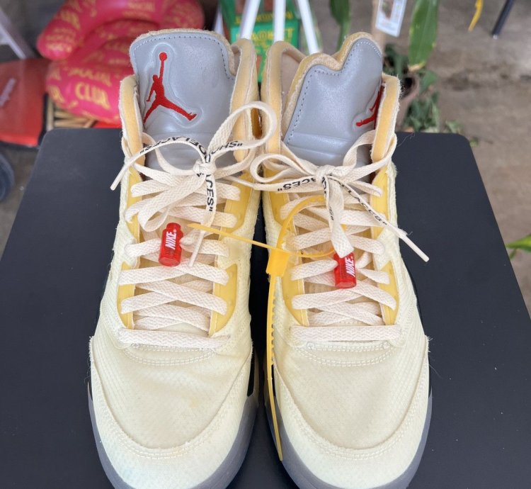 Air Jordan 5 Off White Sail Sz 10 2020