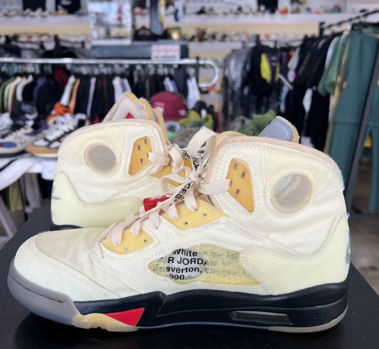 Air Jordan 5 Off White Sail Sz 10 2020