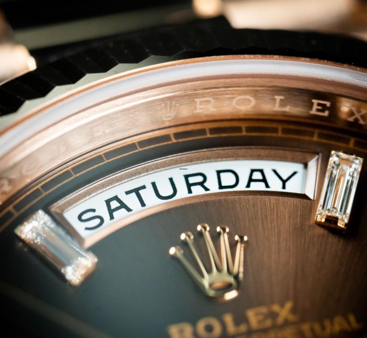 Rolex Day-date 40 Brown Dial Baguette Diamond Markers