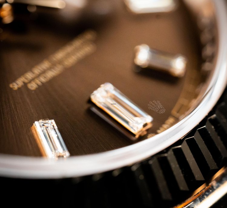 Rolex Day-date 40 Brown Dial Baguette Diamond Markers