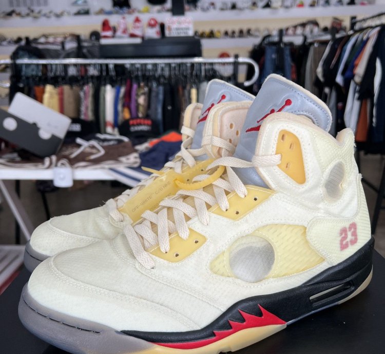 Air Jordan 5 Off White Sail Sz 13 2020