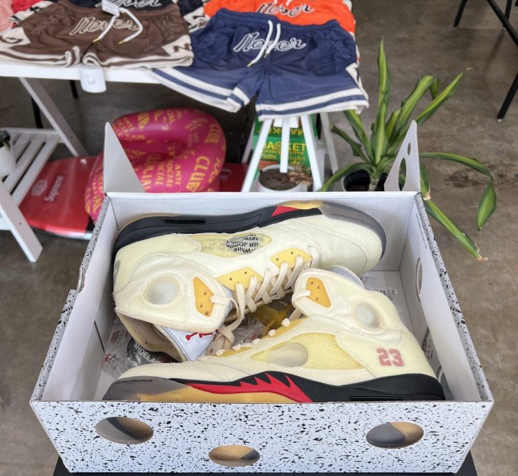 Air Jordan 5 Off White Sail Sz 13 2020