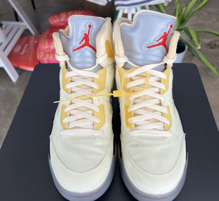 Air Jordan 5 Off White Sail Sz 13 2020