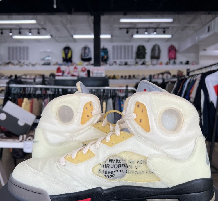 Air Jordan 5 Off White Sail Sz 13 2020
