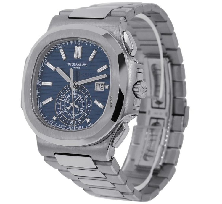 Patek Philippe Nautilus 5976 1g 18k White Gold 40th Anniversary Blue Diamond Dial 44 Mm