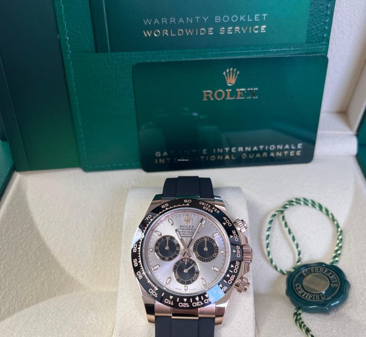 Rolex Daytona Cosmograph Daytona Rose Gold Dial Black Subdials Oysterflex 116515ln
