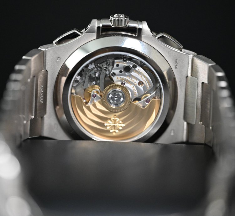 Patek Philippe Nautilus 5976 1g Chronograph 40th Anniversary White Gold Blue Dial Baguette Markers 44mm