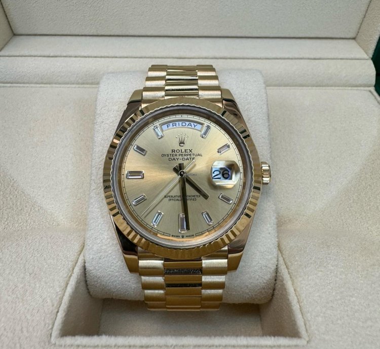 Rolex Day-date 40 Champagne Baguette Dial