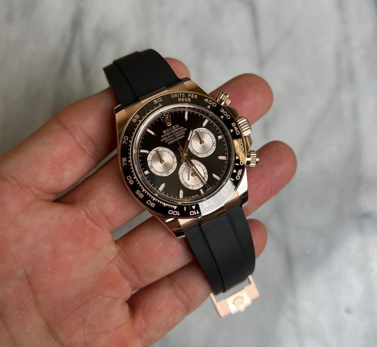 Rolex Daytona Cosmograph Daytona Rose Gold Oysterflex Black Pink Bnib 2024