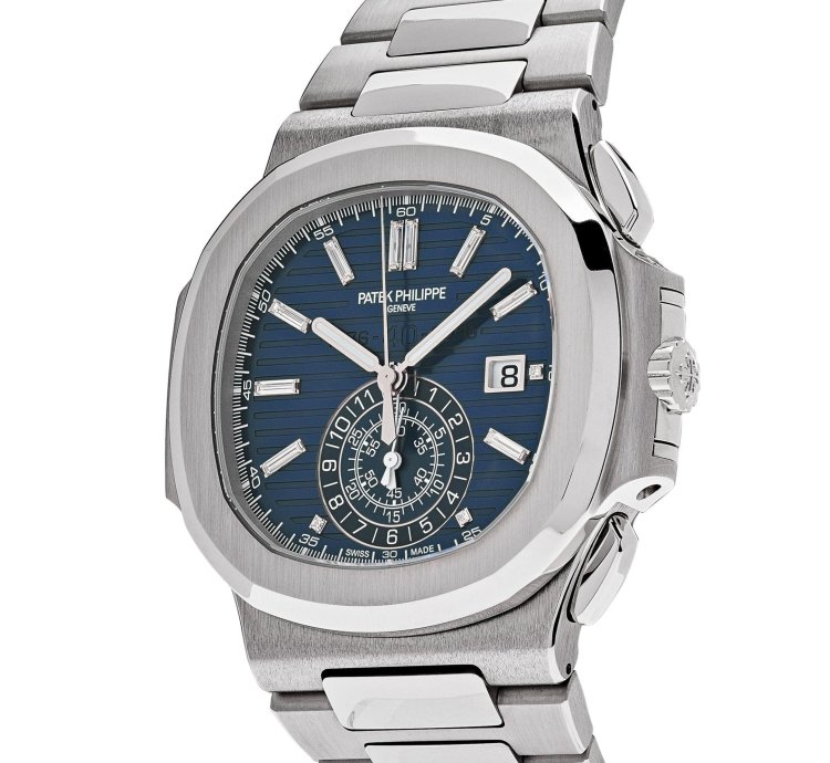 Patek Philippe Nautilus 5976 1g-001 40th Anniversary Chronograph White Gold Blue Diamond Dial Limited Edition 2017