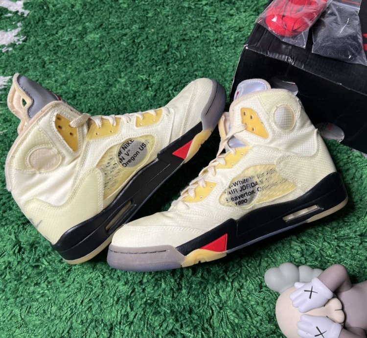 Air Jordan 5 Off-white Sail Yellow