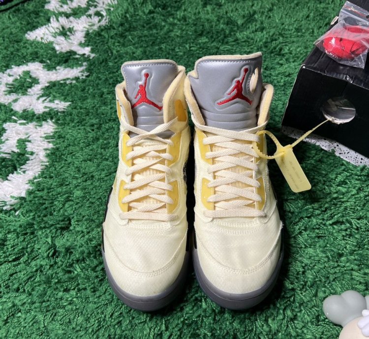 Air Jordan 5 Off-white Sail Yellow