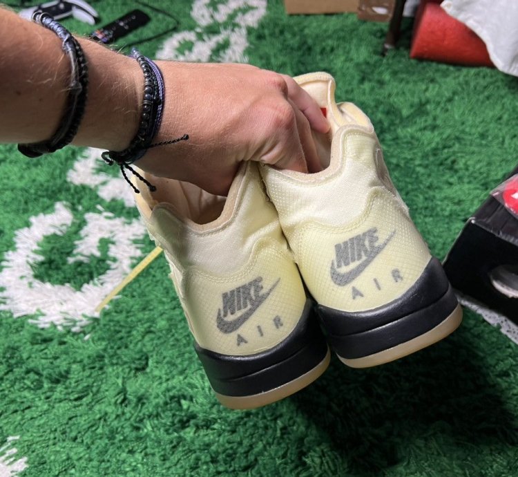 Air Jordan 5 Off-white Sail Yellow