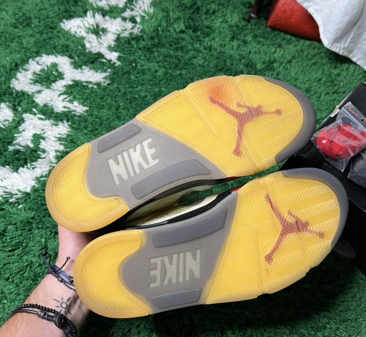 Air Jordan 5 Off-white Sail Yellow