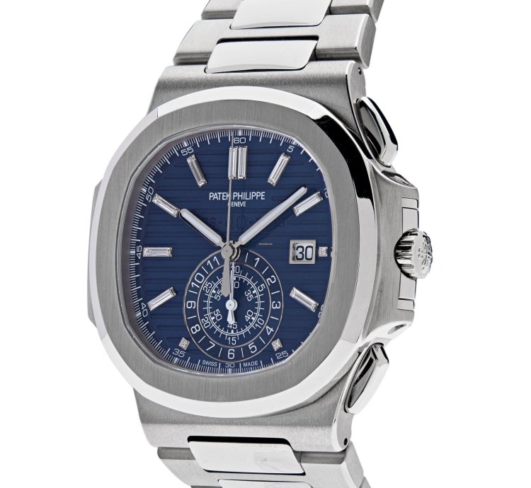 Patek Philippe Nautilus 5976 1g-001 40th Anniversary Chronograph White Gold Blue Diamond Dial Limited Edition 2018