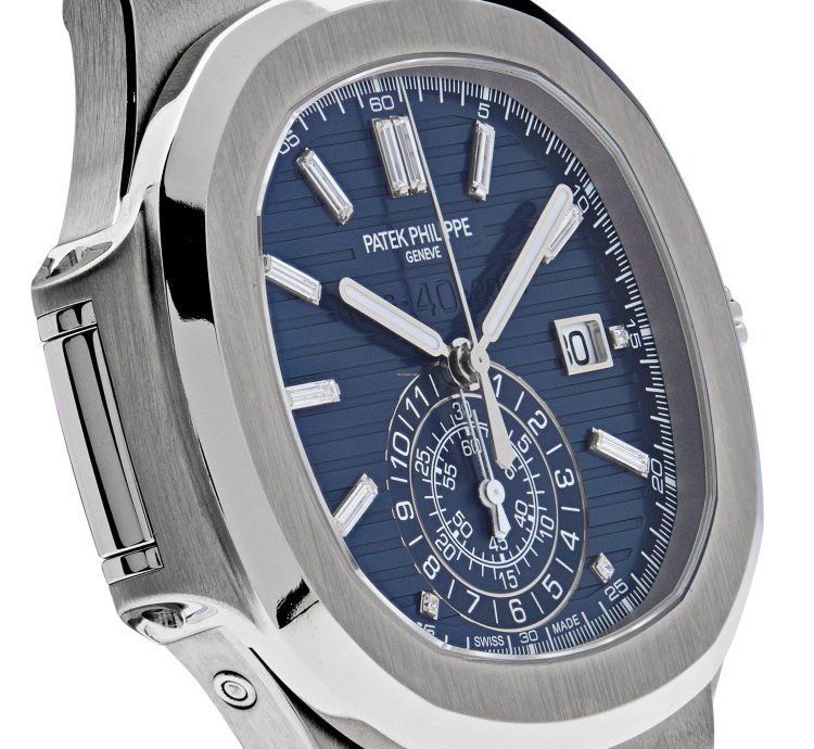 Patek Philippe Nautilus 5976 1g-001 40th Anniversary Chronograph White Gold Blue Diamond Dial Limited Edition 2018