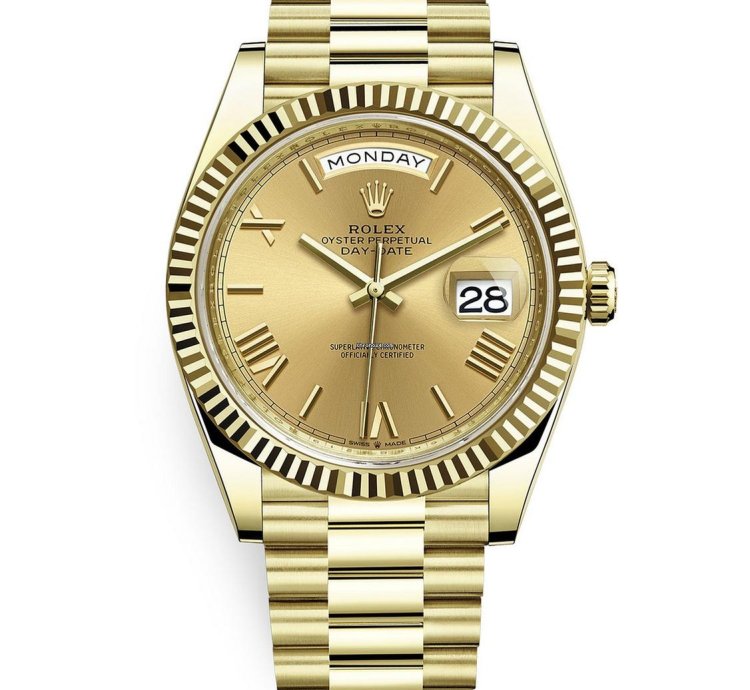 Rolex Day-date 40 Champagne Roman Dial 18k Yellow Gold President