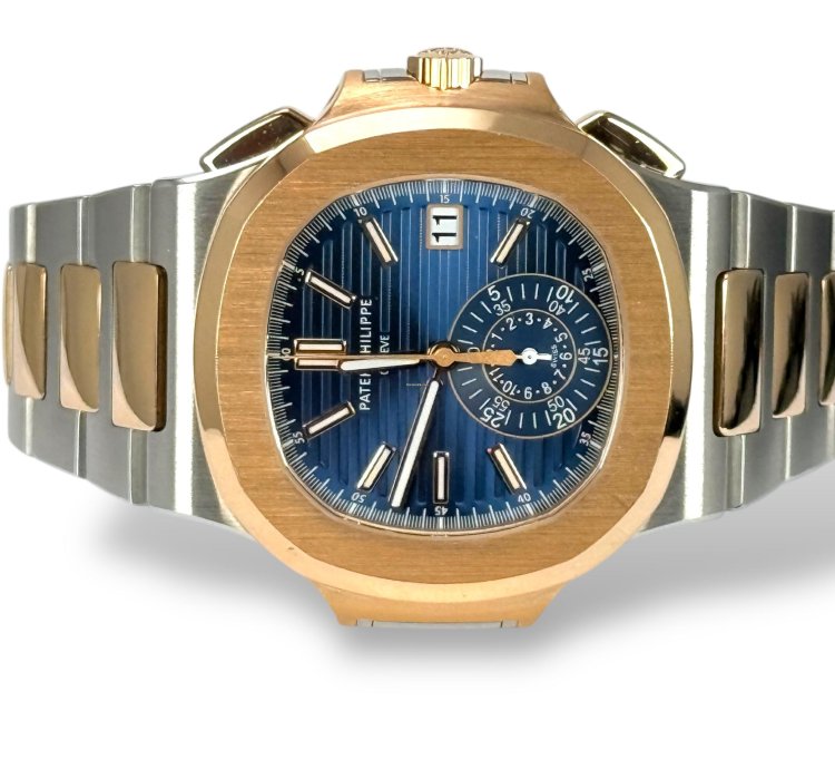 Patek Philippe Nautilus 5980 1a-001 - 2015 - Nautilus Chronograph - Box And Papers - Steel And Rose Gold