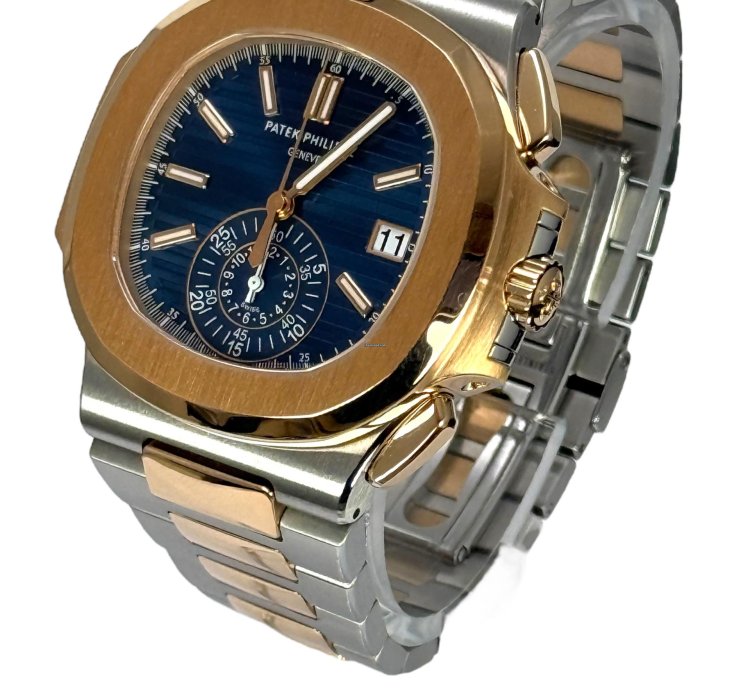 Patek Philippe Nautilus 5980 1a-001 - 2015 - Nautilus Chronograph - Box And Papers - Steel And Rose Gold