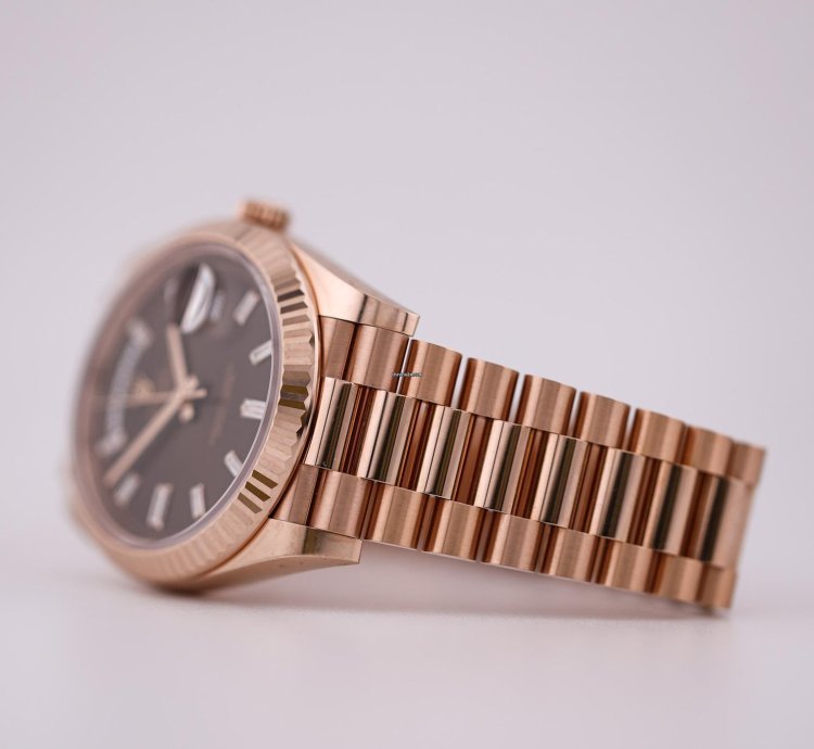 Rolex Day-date 40 Chocolate Baguette 2021 Full Set