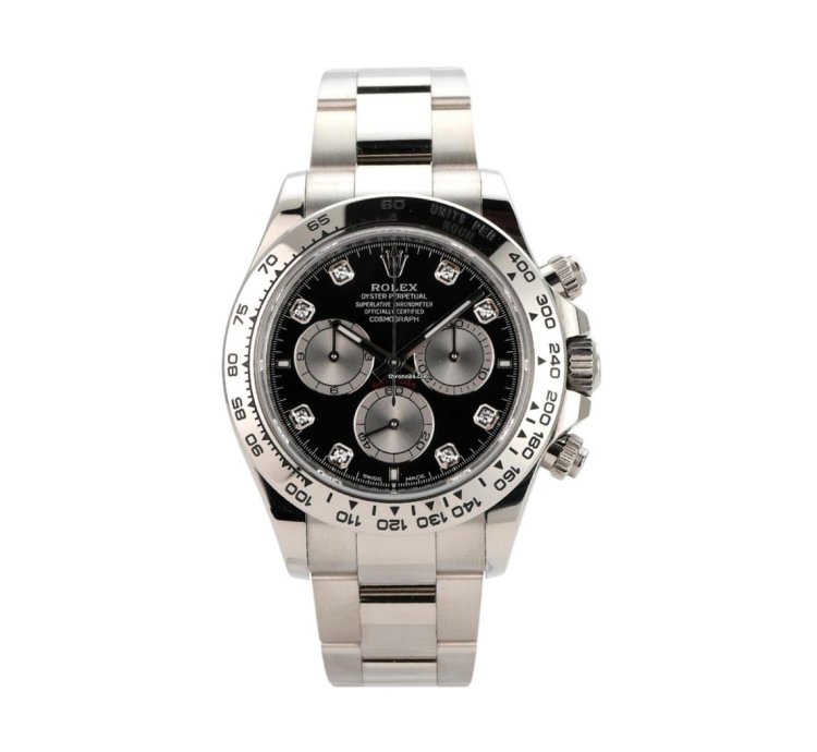 Rolex Daytona Cosmograph Daytona Wei Gold Ref 126509 Schwarz Diamant Stickers