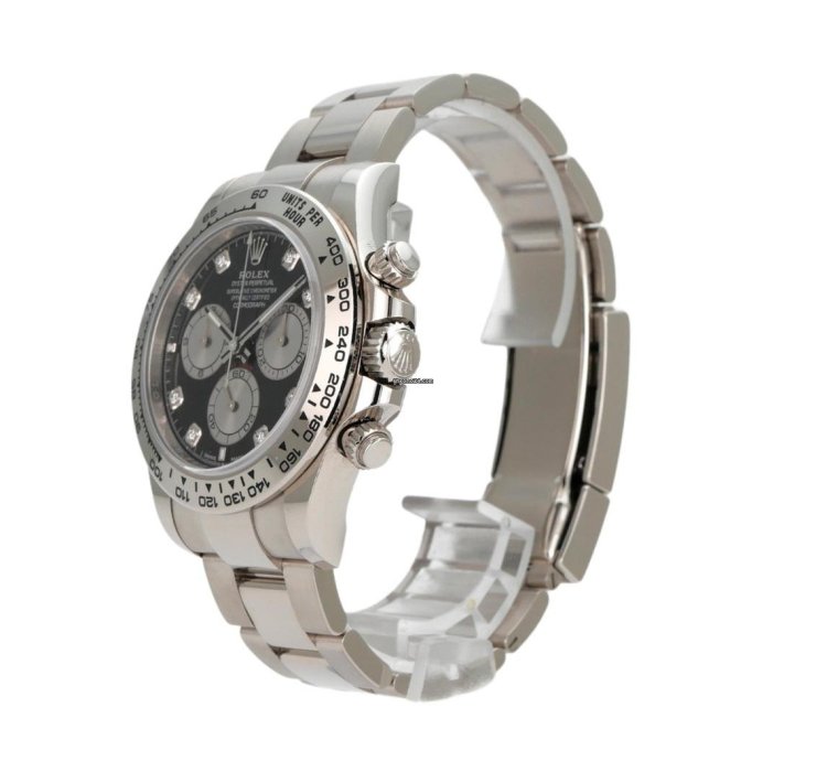 Rolex Daytona Cosmograph Daytona Wei Gold Ref 126509 Schwarz Diamant Stickers