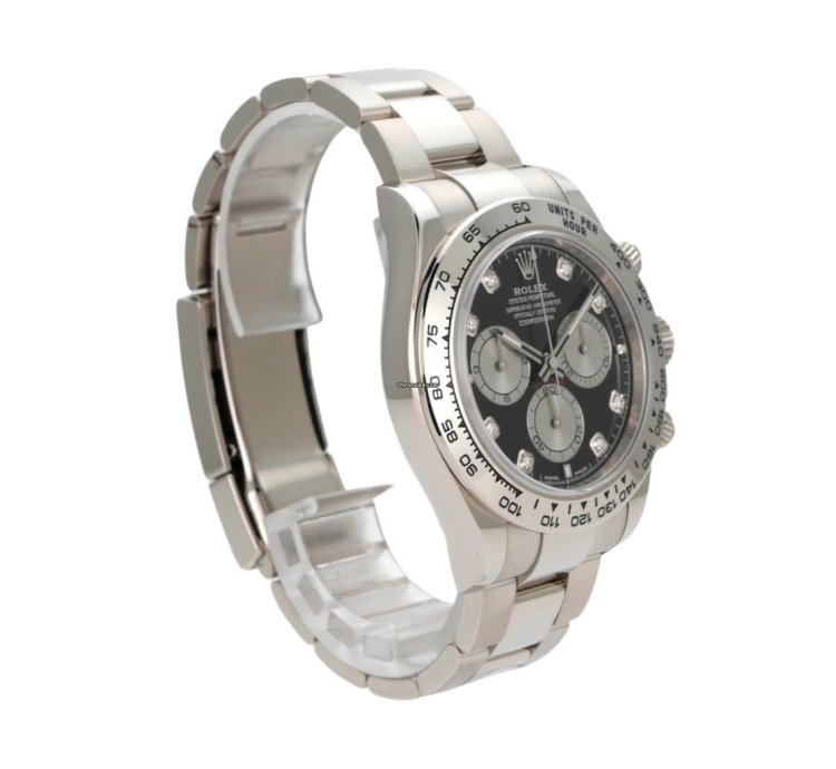 Rolex Daytona Cosmograph Daytona Wei Gold Ref 126509 Schwarz Diamant Stickers