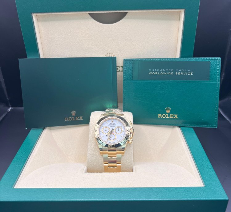 Rolex Daytona Cosmograph Daytona White Dial Full Yellow Gold
